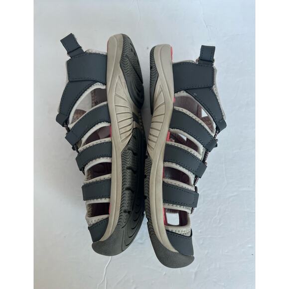 Eddie Bauer Sarah Walking Gray Pink Hiking Sport Water Flat Closed Toe Sandals 8 - Picture 5 of 13